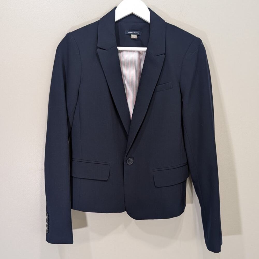 Tommy Hilfiger Blazer Suit Separates Navy Office Boss Academia Preppy Size 6